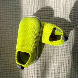 Slip on neon yellow shoes